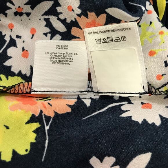 Jones New York Pink & Yellow Daisy Print Round Neck 3/4 Sleeves Top 2X - Picture 5 of 5